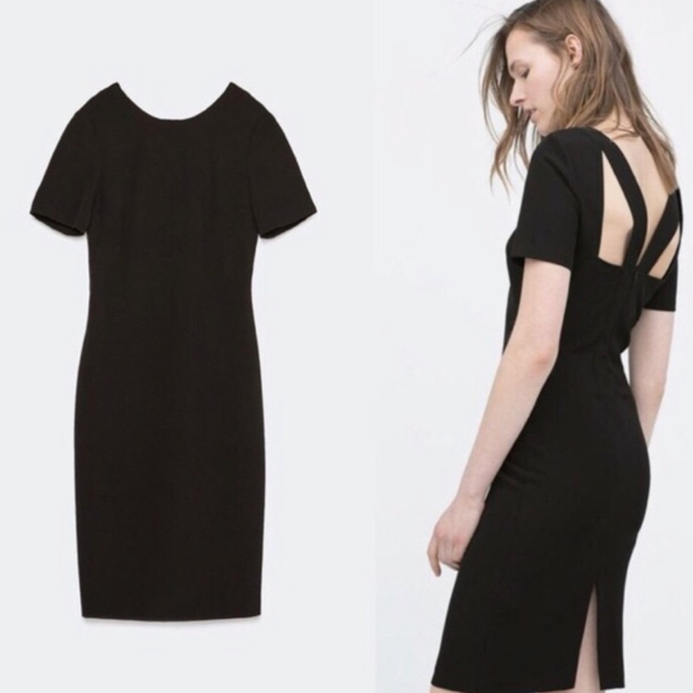NWOT Black Dress from Zara with back cutouts